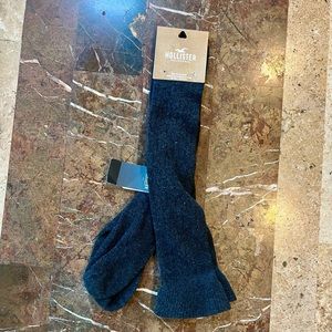Women’s HOLLISTER CHARCOAL GRAY RIBBED OVER THE KNEE SOCKS BNWT